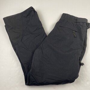 Solstice Snow Ski Pants Men’s L Microshed Waterproof Black Zip Legs Mesh Lined